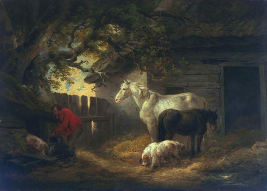 Detail of A farmyard, 1792 by George Morland