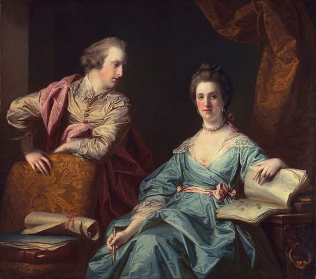 Detail of Isabel and Thomas Crathorne, 1767 by Francis Cotes