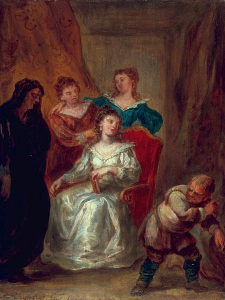 Detail of Scene from Don Quixote: Sancho Panza Entertains the Duchess, 1735 by John Vanderbank