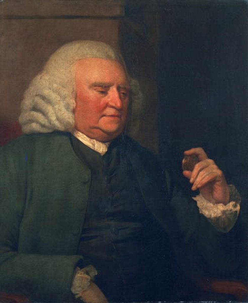 Detail of Unknown man, called Samuel Johnson by John Opie