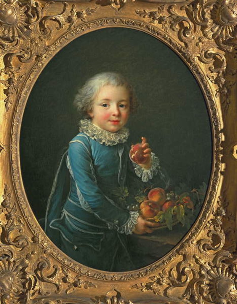 Detail of Boy with peaches, 1760 by Francois-Hubert Drouais