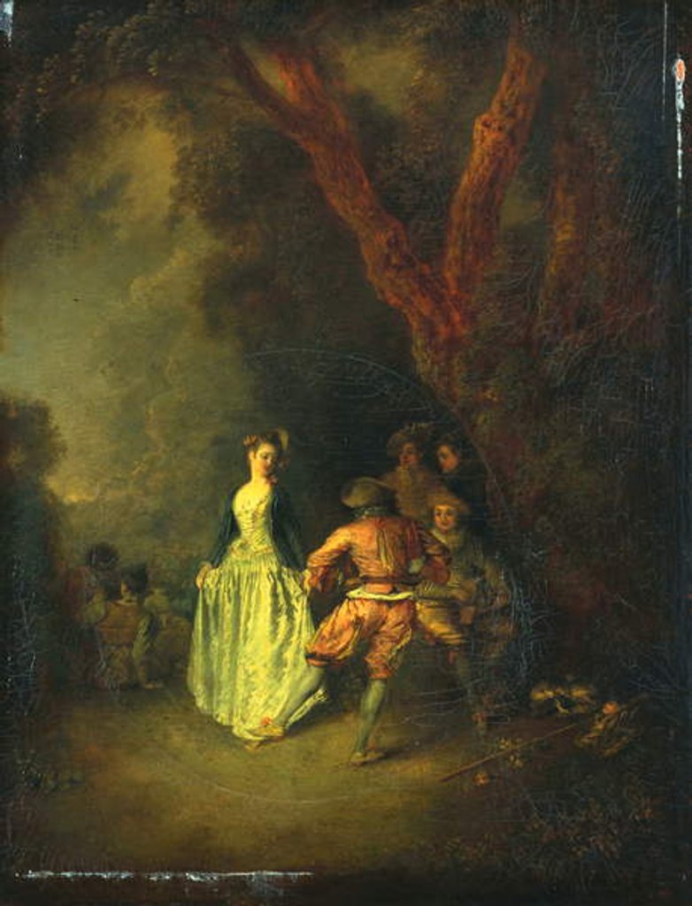 Detail of The Country Dance, c.1711 by Jean Antoine Watteau