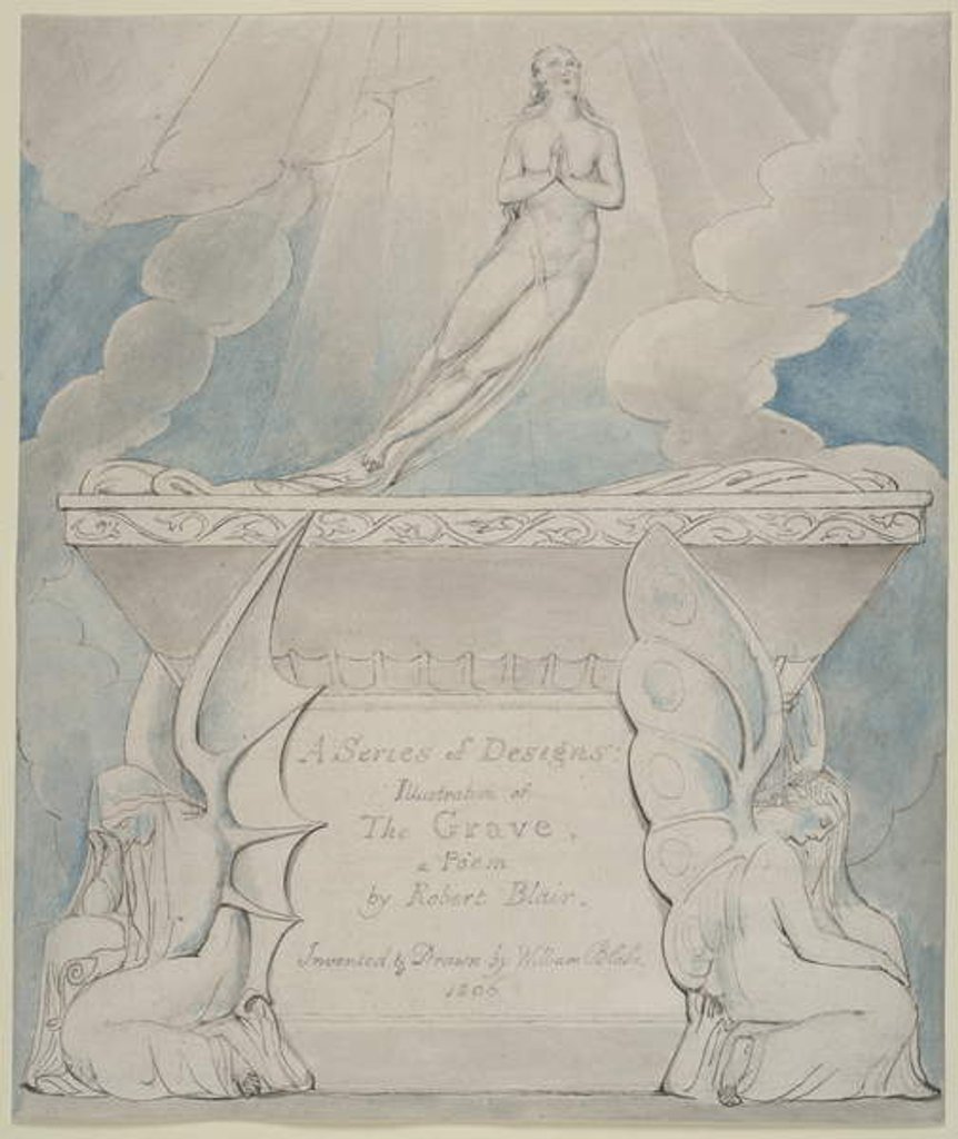 Detail of A Title Page for 'The Grave', 1806 by William Blake