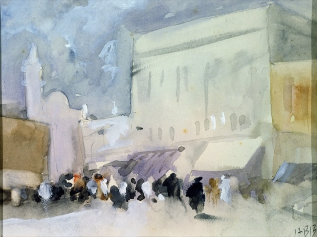 Detail of A market scene in Karachi by Hercules Brabazon Brabazon