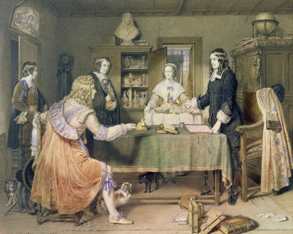 Detail of The Temptation of Andrew Marvell, 1860 by William Vandyke Patten