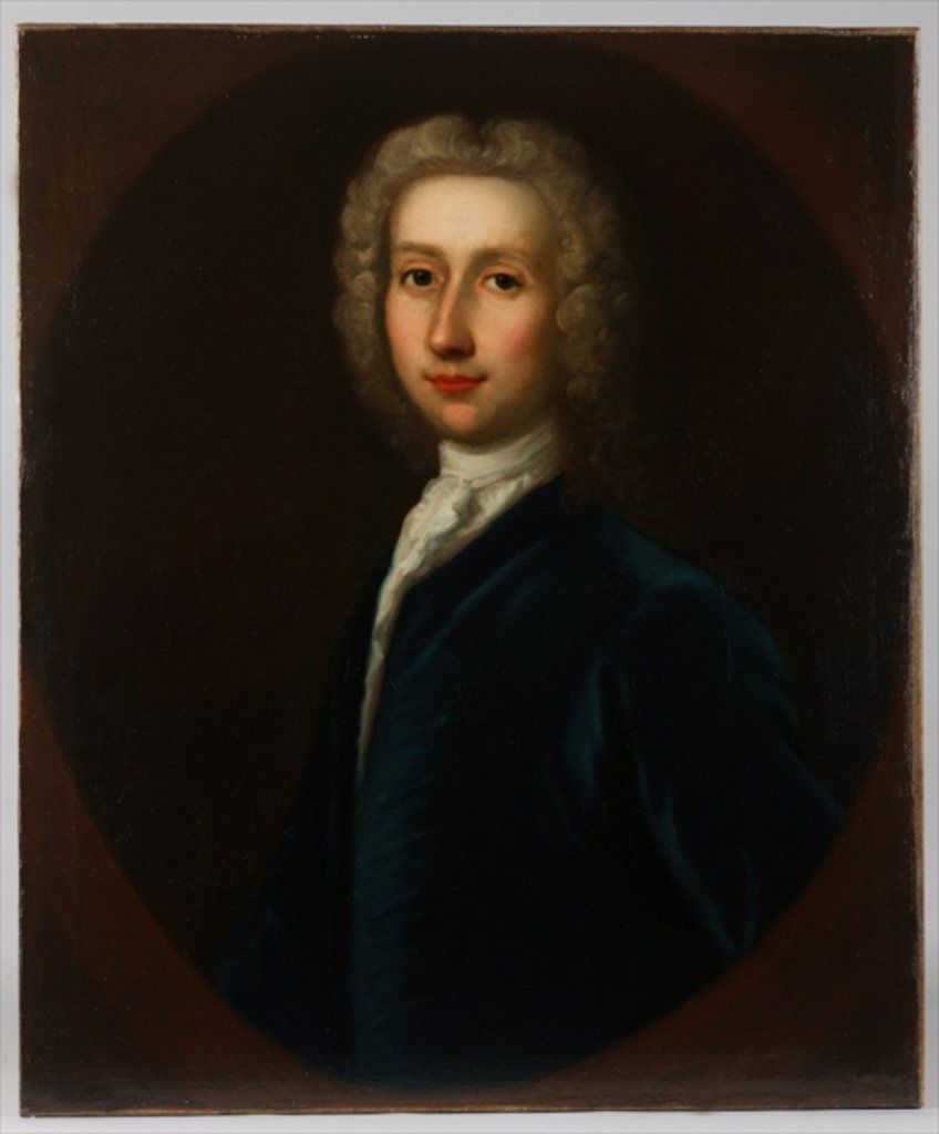 Detail of Portrait of Robert Whytt, M.D., of Bennochy, 1738 by Giovanni Battista Bellucci