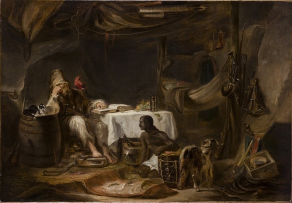 Detail of Robinson Crusoe and Man Friday by Alexander Snr Fraser