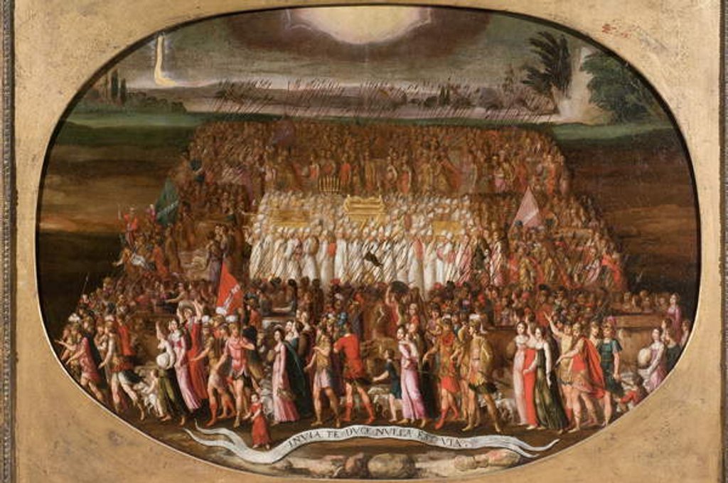 Detail of The Exodus of the Twelve Tribes of Israel with the Ark of the Covenant by Antoine (follower of) Caron