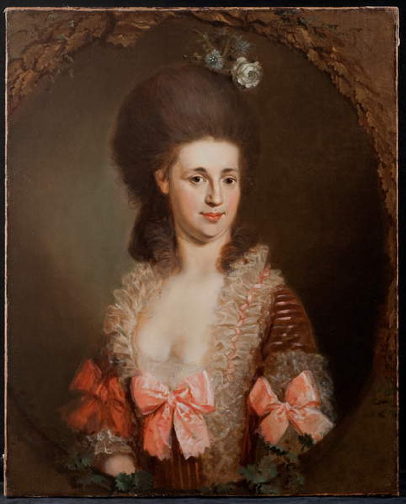 Detail of Portrait of a lady by Anton Graff