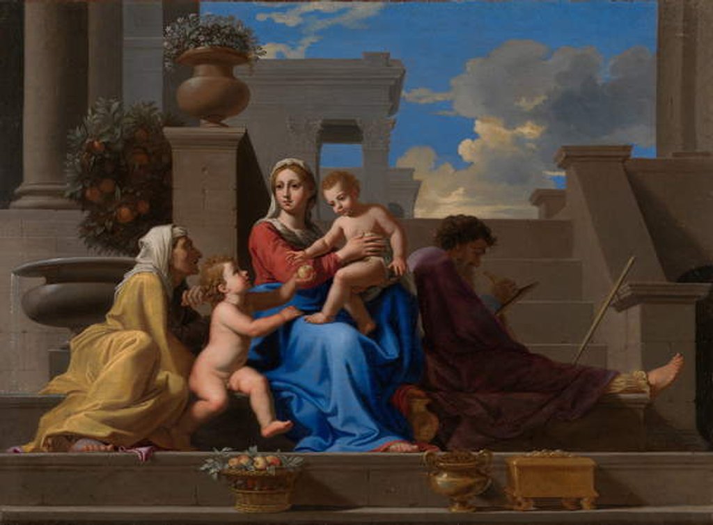 Detail of The Holy Family by Jacques Stella