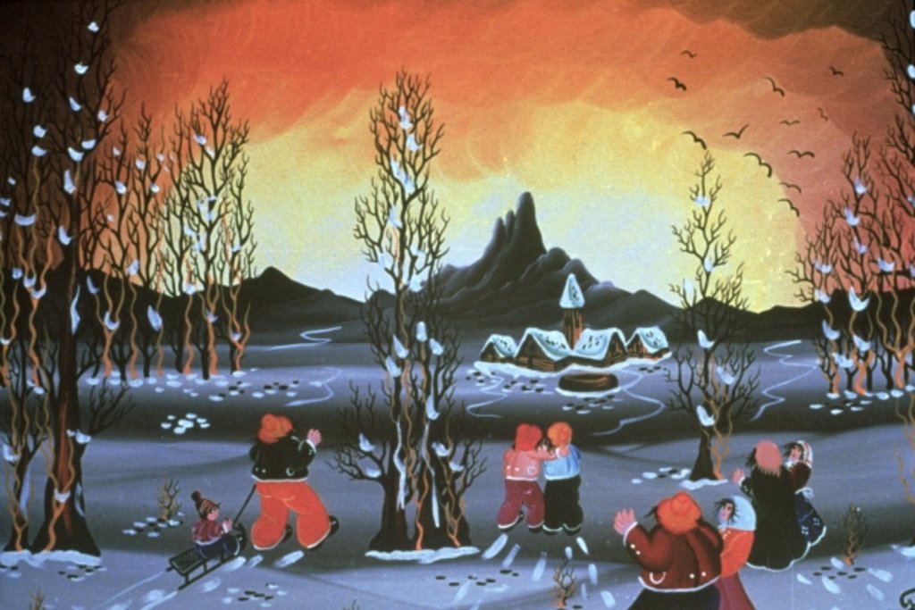 Detail of Winter Valley by Herbert Hofer