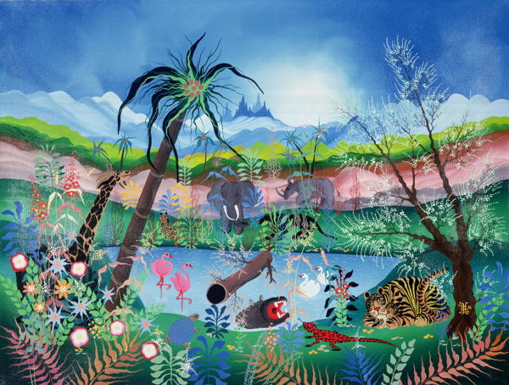 Detail of The Garden of Eden by Herbert Hofer