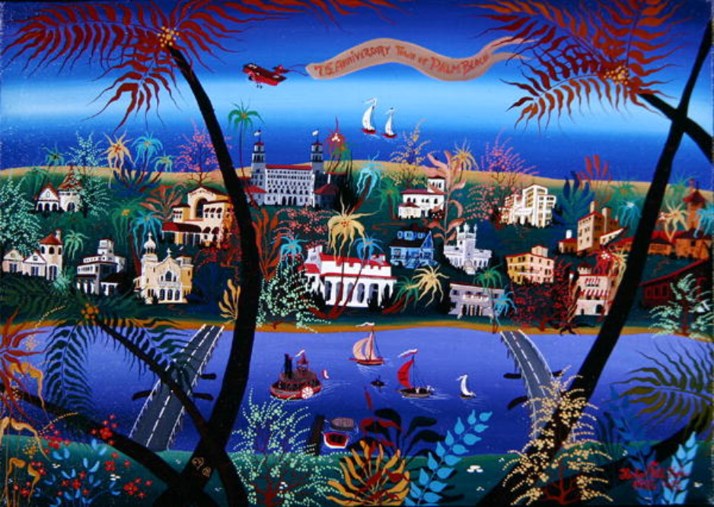 Detail of 75th Anniversary of Palm Beach, Florida by Herbert Hofer