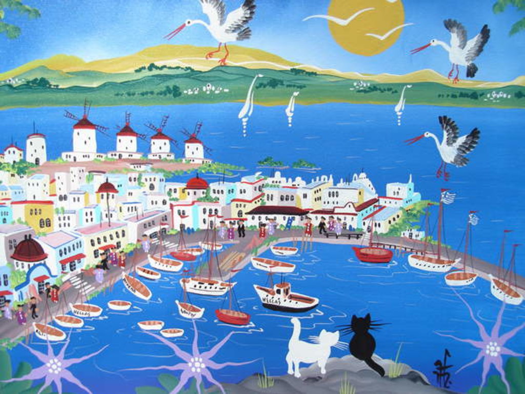 Detail of Mykonos, Greece, 2012 by Herbert Hofer