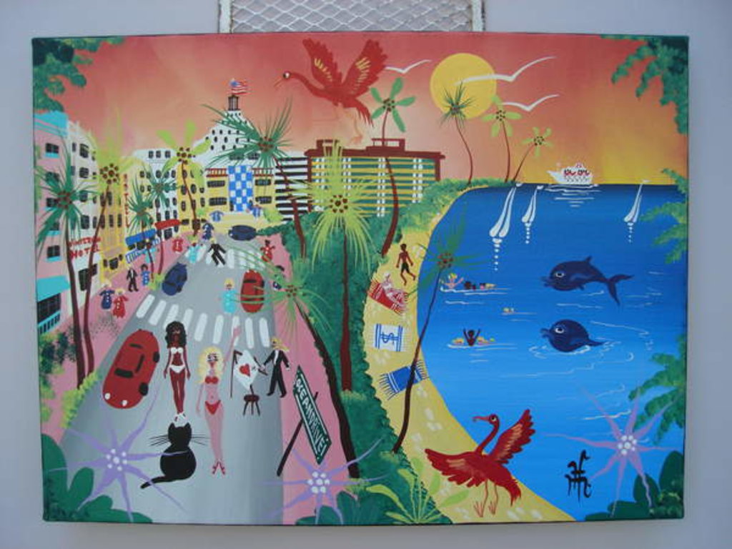 Detail of Ocean Drive, Miami Beach, 2010-12 by Herbert Hofer