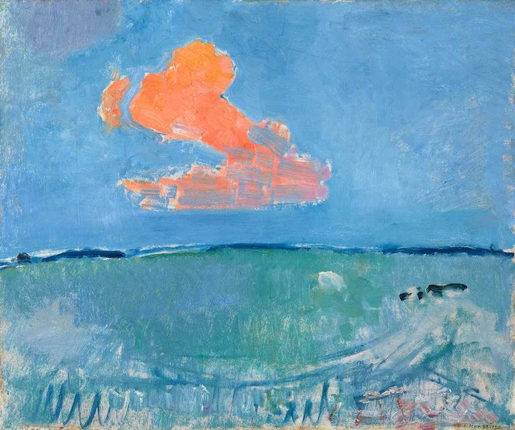 Detail of The Red Cloud, c.1907 by Piet Mondrian