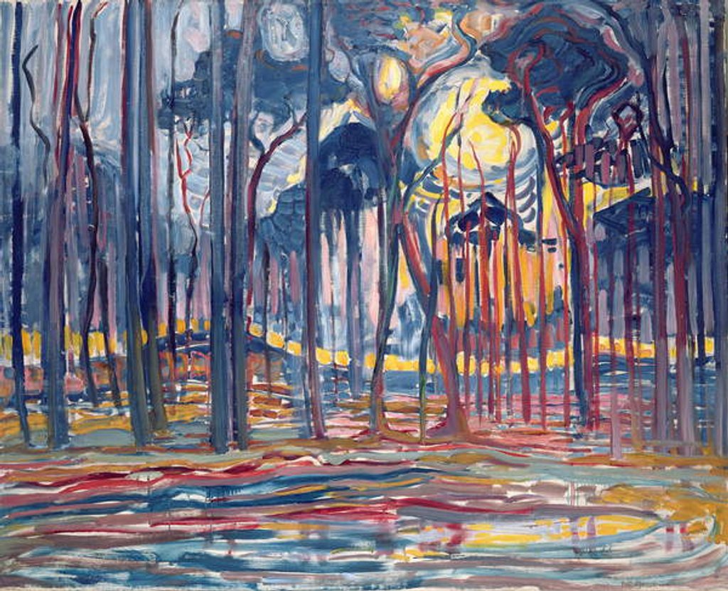 Detail of Woods near Oele, 1908 by Piet Mondrian