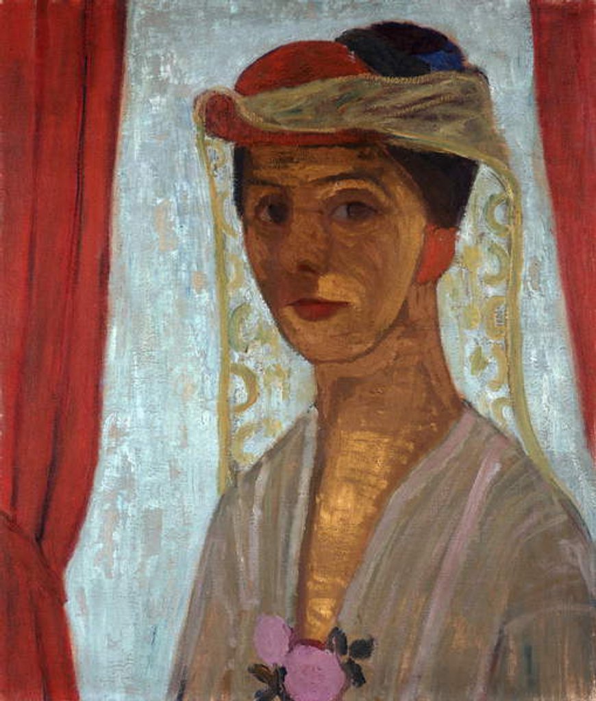 Detail of Self portrait, 1906-7 by Paula Modersohn-Becker