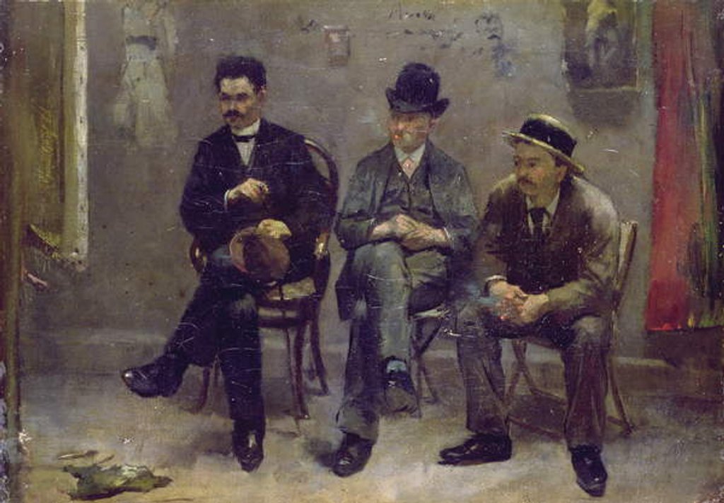 Detail of Inspecting Art, 1888 by Floris Arntzenius