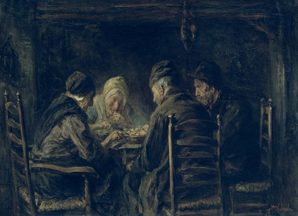Detail of The Potato Eaters, 1902 by Jozef Israels