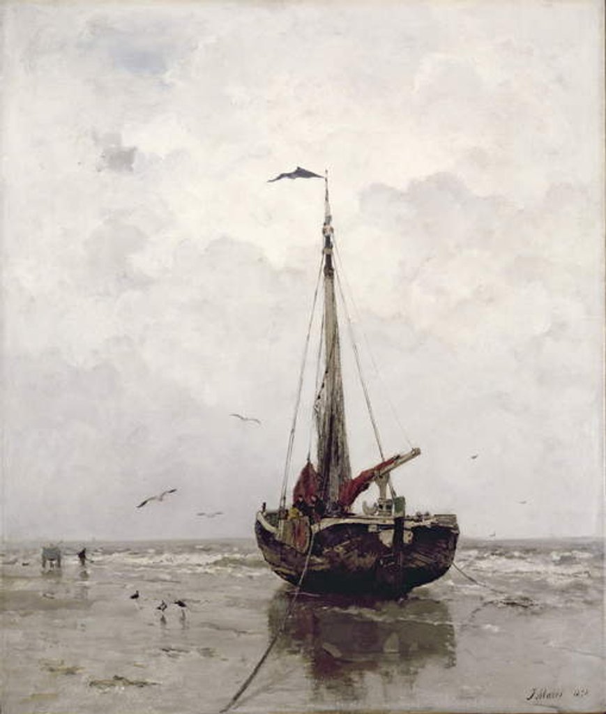 Detail of The Fishing Boat, 1878 by Jacob Henricus or Hendricus Maris