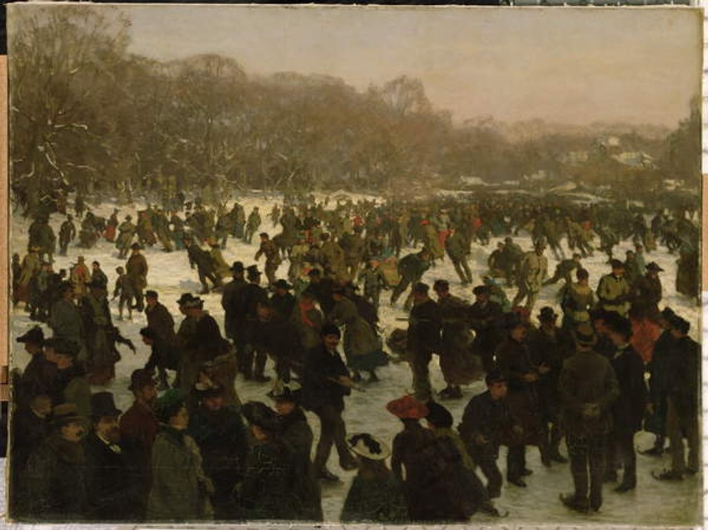 Detail of Skating in Haagse Bos by Willem Tholen