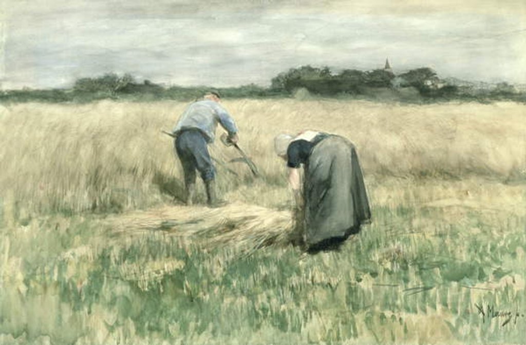 Detail of The Harvest by Anton Mauve