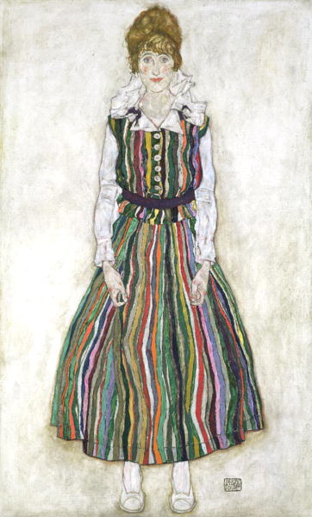 Detail of Portrait of Edith Schiele, the artist's wife, 1915 by Egon Schiele