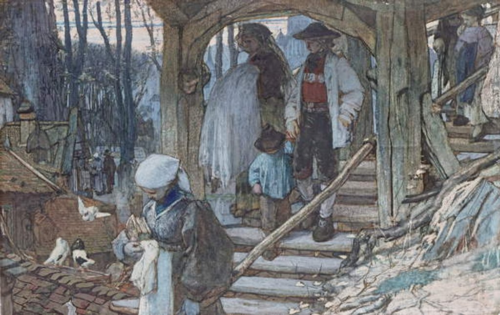 Detail of The Christening Gate in Lausanne, c.1861 by Matthijs Maris