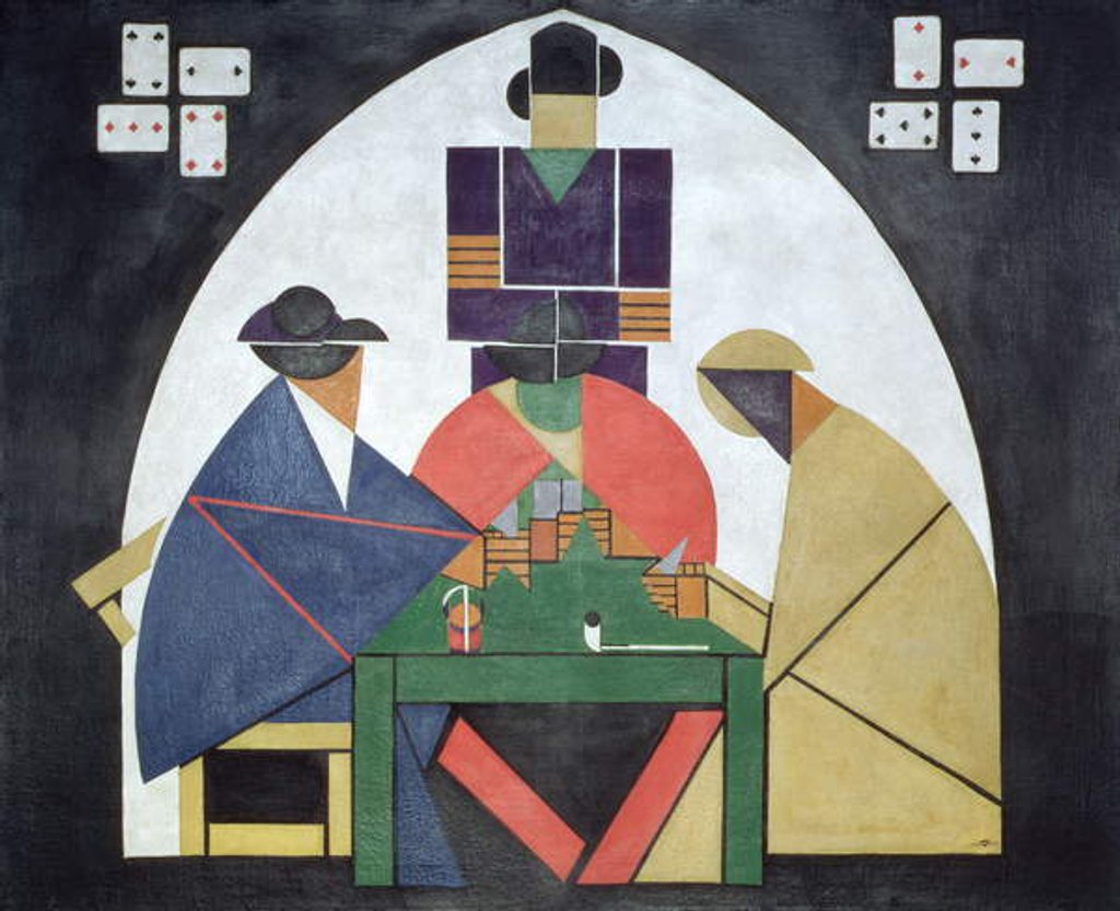 Detail of The Card Players, 1916/17 by Theo van Doesburg