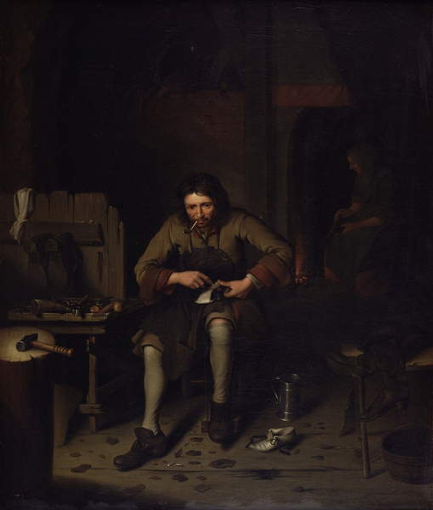 Detail of The Cobbler, c.1675 by Dutch School