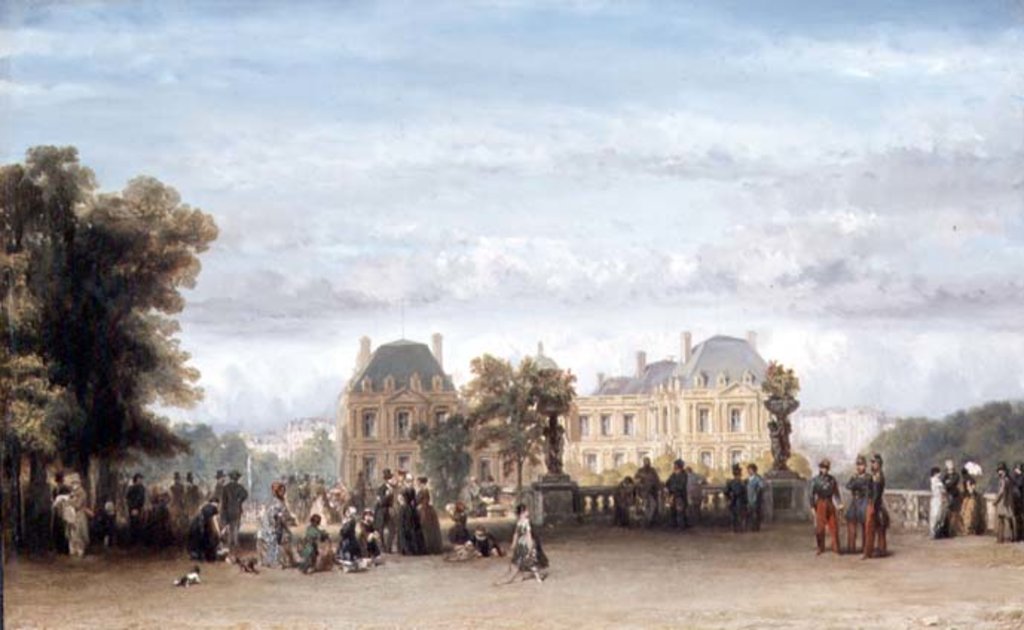 Detail of The Luxembourg Gardens, 1849 by Charles Rochussen