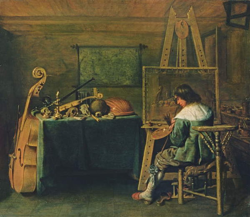 Detail of The Artist in his Studio, c.1640 by Hendrick Gerritsz Pot