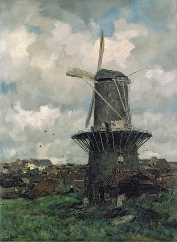 Detail of The Windmill by Jacob Henricus or Hendricus Maris