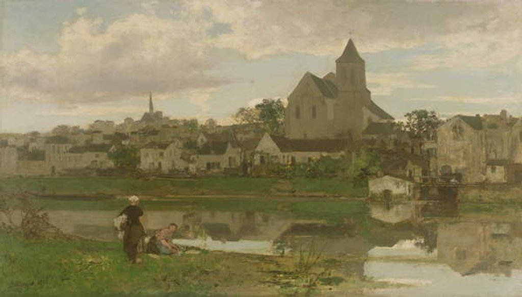 Detail of View of Montigny-sur-Loing by Jacob Henricus or Hendricus Maris