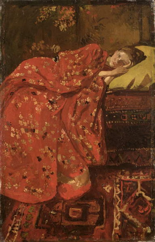 Detail of The Red Kimono by Georg-Hendrik Breitner