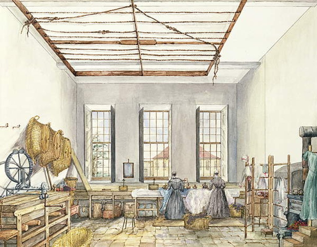 Detail of The Laundry at Aynhoe, 23rd February 1847 by Lili Cartwright