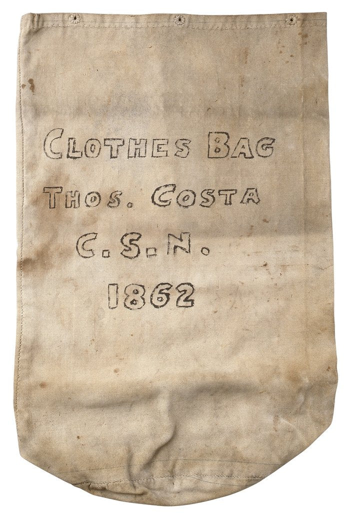 Detail of Clothes bag of Thomas Costa of the Confederate States Navy, 1862 by American School