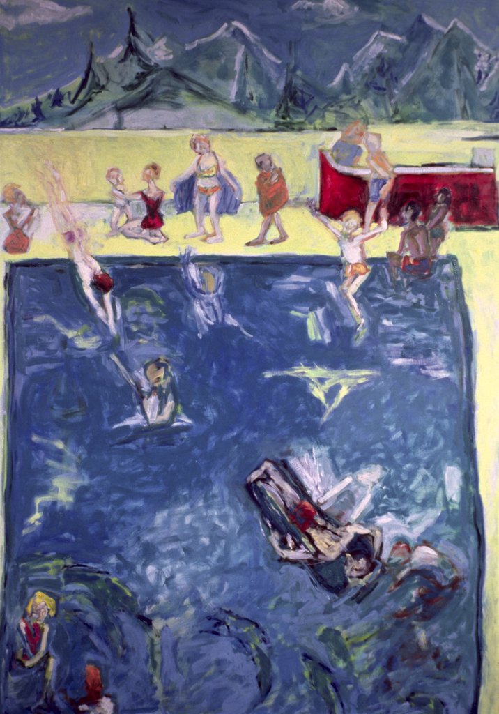 Detail of Swimmers in Wengen by Julie Held