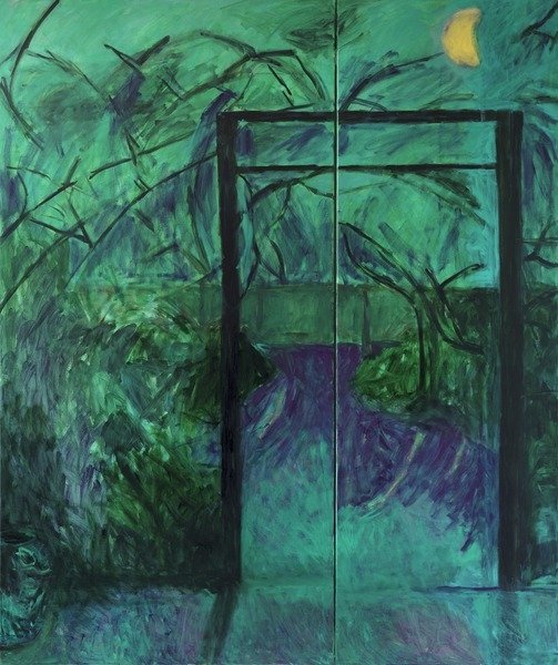 Detail of Moonlit Garden, 2014 by Julie Held