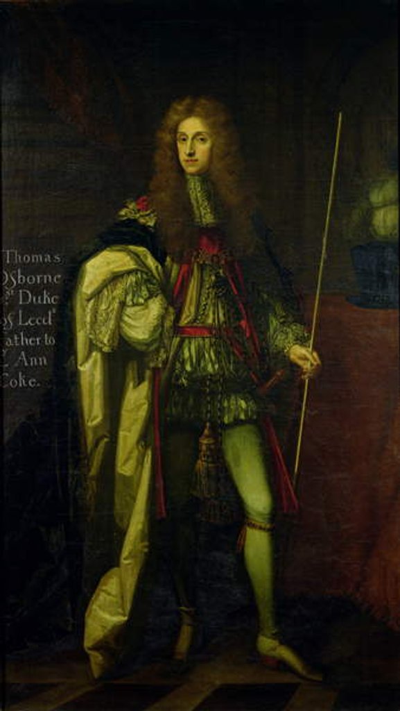 Detail of Portrait of Thomas Osborne, 1st Duke of Leeds by Godfrey Kneller