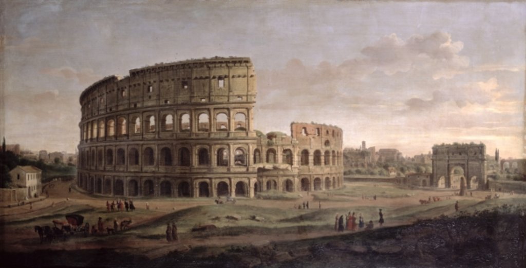 Detail of The Colosseum by Gaspar van Wittel