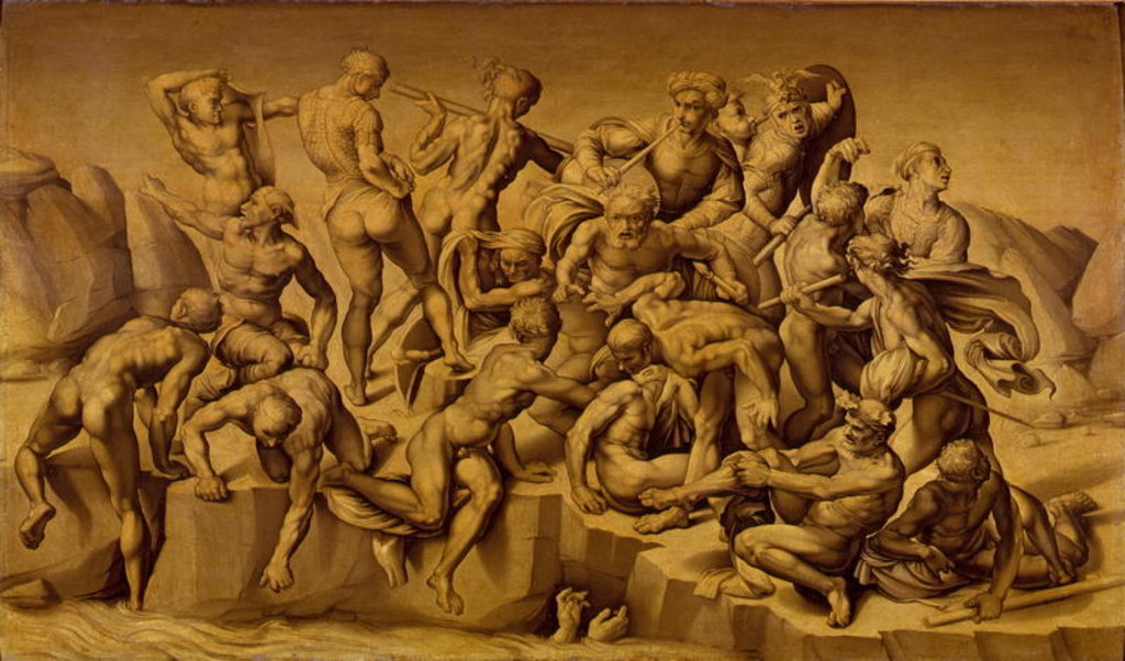 Detail of The Battle of Cascina, or The Bathers, after Michelangelo, 1542 by Aristotile da Sangallo
