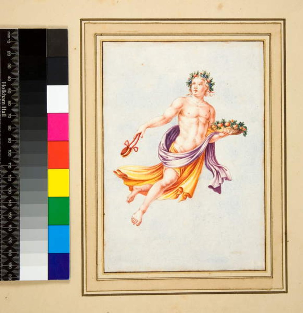 Detail of Male Figure with garland of leaves by Pietro Santi Bartoli