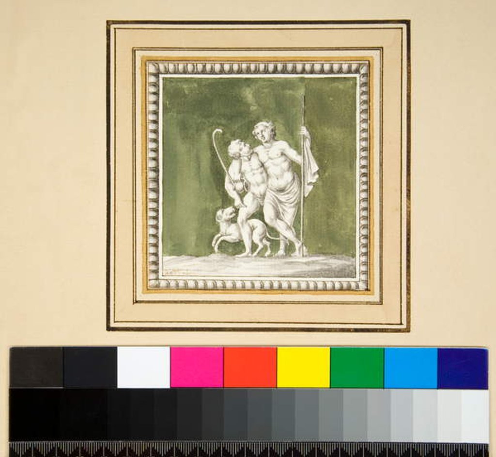 Detail of Three silver panels from the front of a wooden chest by Pietro Santi Bartoli