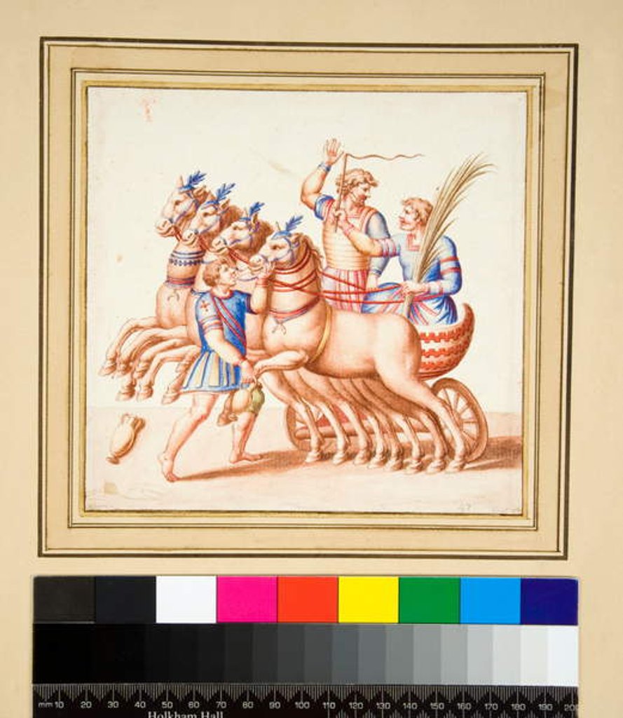 Detail of Two charioteers by Pietro Santi Bartoli