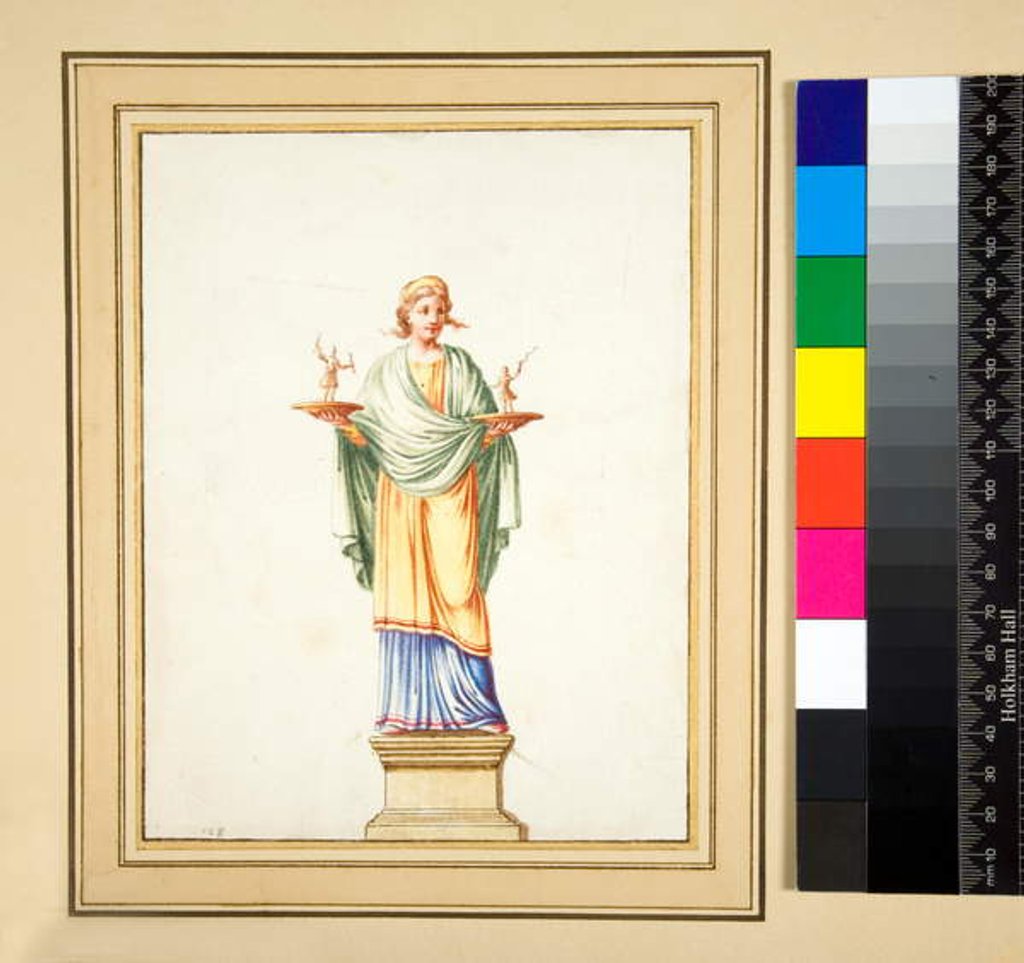 Detail of Female figure on pedestal by Pietro Santi Bartoli