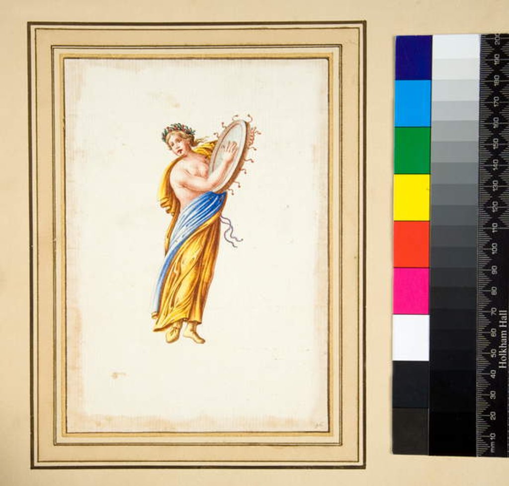 Detail of Draped figure beating a drum by Pietro Santi Bartoli