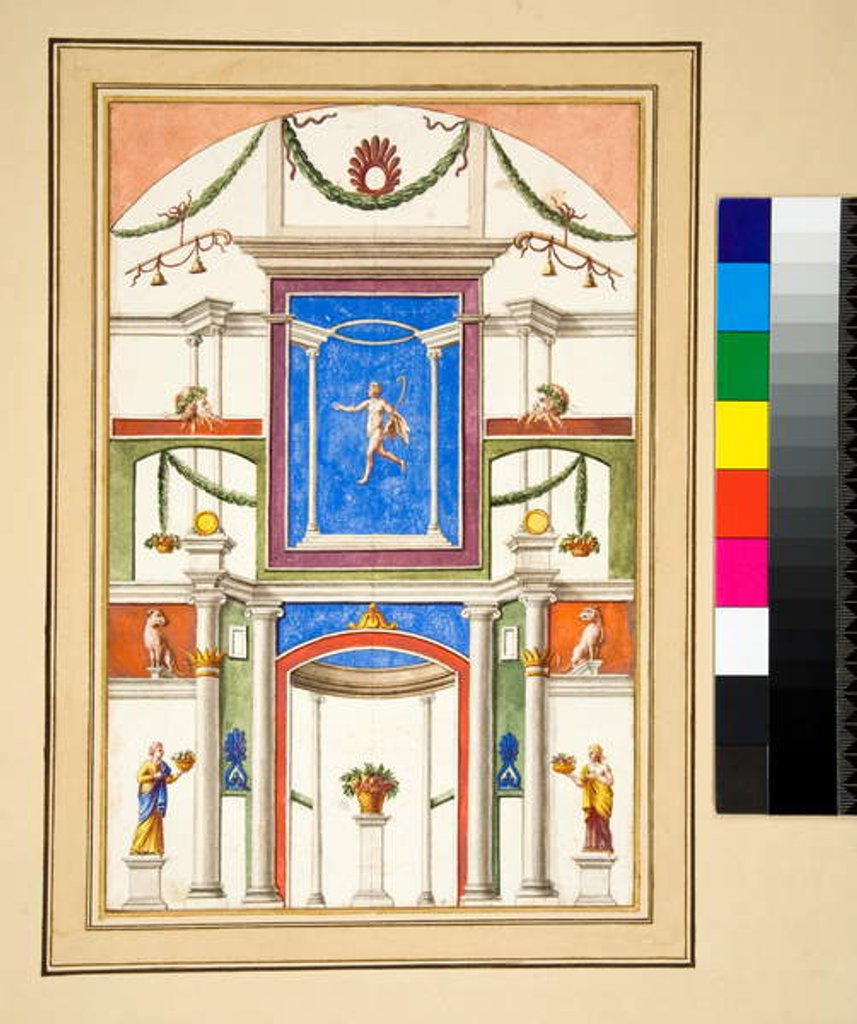 Detail of A Decorated Wall by Pietro Santi Bartoli