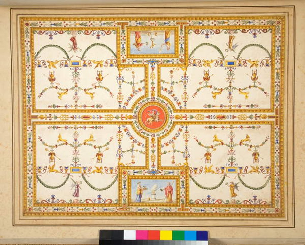 Detail of An unidentified ceiling painting by Pietro Santi Bartoli